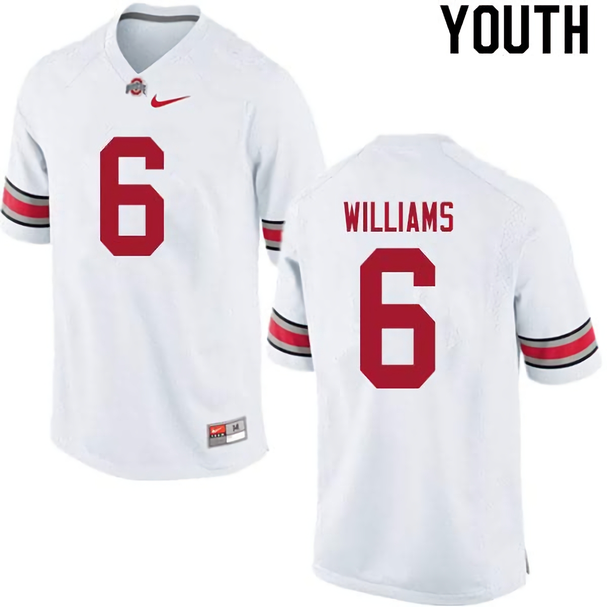 Jameson Williams Ohio State Buckeyes Youth NCAA #6 Nike White College Stitched Football Jersey SXN6556JT